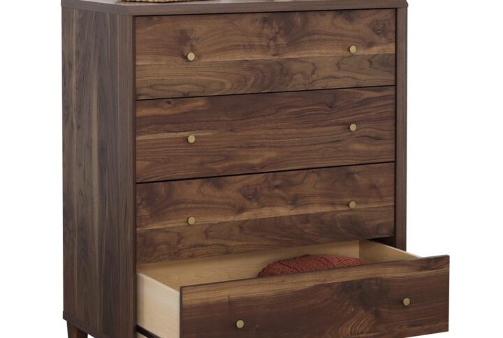 Accented with stylish tapered feet and soft chamfered edges