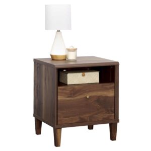 The charming and functional design of this 1-drawer nightstand from the Willow Place collection will give your bedroom a glamourous mini make-over. With a spacious surface for all your night-time necessities