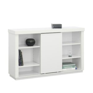 but you'll always be in style with this open shelf bookcase from the Northcott collection. The bright white finish will draw attention to the functional design of this contemporary bookcase