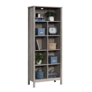 This one-of-a-kind tall storage bookcase from the Sauder Select Collection is the solution to all your storage woes. Featuring multiple storage options right at eye level