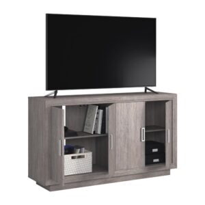 this office credenza with doors accommodates TVs up to 65" and weighing 70 lbs. or less