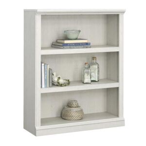 The 3-shelf bookcase from the Sauder Select collection is finished in the cool