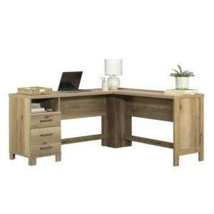 The modern farmhouse L-shaped desk from the Rosedale Ranch collection invites country living right into your home office