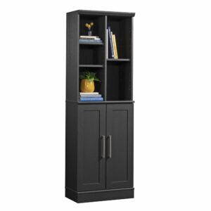 Craft supplies have met their match; pantry items and bed linens prepare to be organized; introducing the modern storage cabinet from the HomePlus Collection. This multipurpose 2-door storage cabinet has an easily configurable design which allows its doors to be positioned on the top