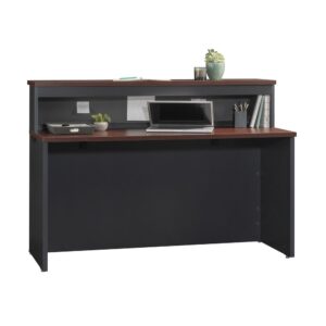 The reception desk hutch from the Via Collection is the perfect addition to credenza 435228