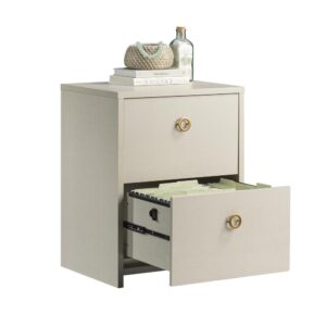 A stylish solution for your office organization has arrived. Elevate your home workspace with the Grand Coast collection's lateral filing cabinet. This modern lateral file cabinet offers ample storage with full extension slides for letter or legal-size hanging files