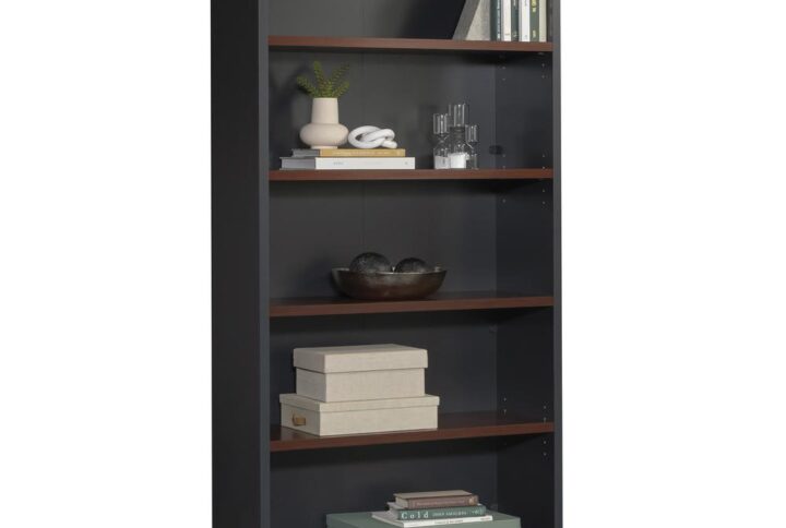 Transform your space with the timeless sophistication of the Via library bookshelf. This 5-shelf bookcase is a versatile addition that effortlessly blends functionality and classic design. Adjust three of the shelves to suit your needs