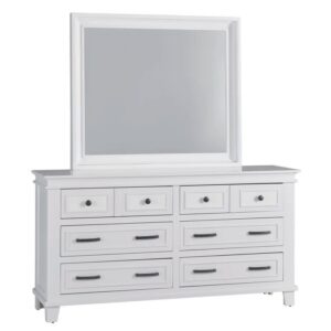 Pavilion Drawer Dresser And Mirror In Pine Solids And Basswood Veneers from Progressive Furniture