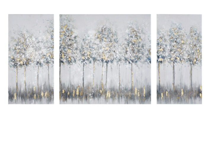 Gold Foil Triptych 3-piece Canvas Wall Art Set