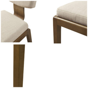 Armless Upholstered Dining Chair Set of 2