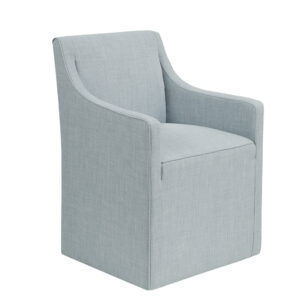 Skirted Dining Arm Chair with Casters