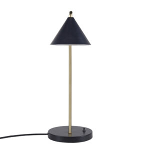 2-Light Metal Table Lamp with Chimney Shades