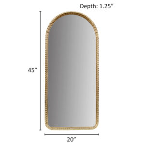 Gold Metal Arch Wall Mirror