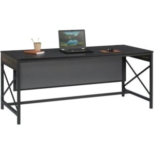 This 72" x 30" desk is a substantial commercial office desk with a textured