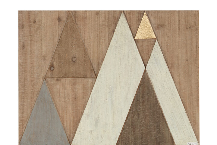 Layered Triangles Wood Wall Decor