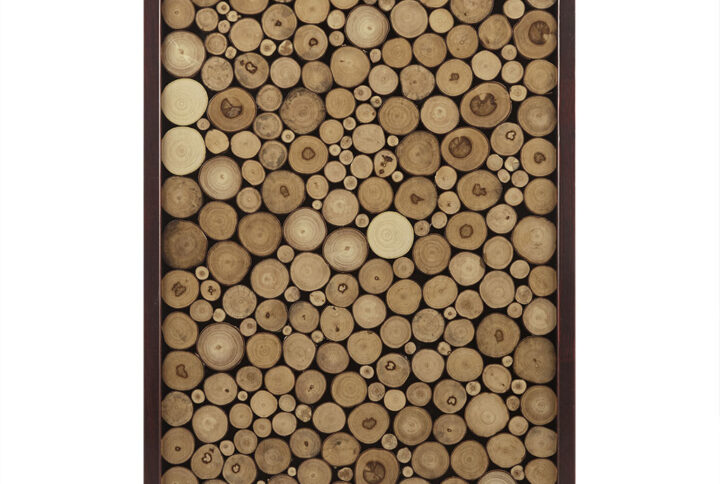 Natural Wood Slice Mosaic Wall Decor