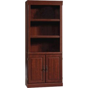 Add a touch of traditional beauty to your home with this library with doors from the Heritage Hill® collection. This tall bookcase features five shelves for convenient storage of a variety of items. This 5-shelf bookcase with doors includes three adjustable shelves