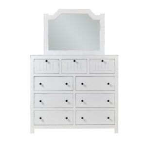 Includes mirror and mounting hardware9 drawers of storageAnti-tip kit included