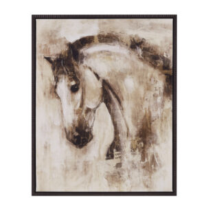 Hand Embellished Framed Canvas Horse Wall Art