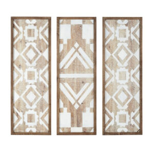 Two-tone Geometric 3-piece Wood Wall Decor Set