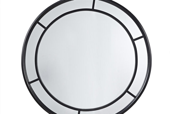 Black Round Wall Mirror 36"