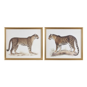 Cheetah Framed Graphic Wall Decor 2 Piece set