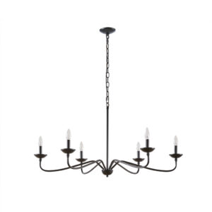 6-Light Farmhouse Metal Chandelier