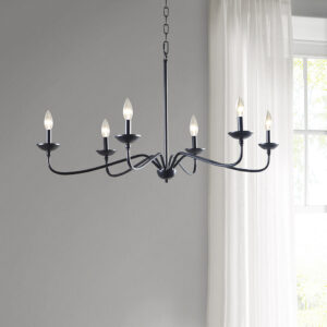 6-Light Farmhouse Metal Chandelier