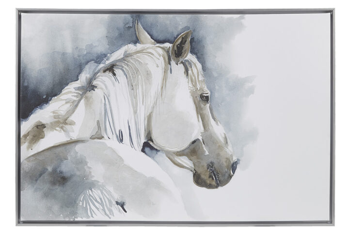 Hand Embellished Horse Framed Canvas Wall Art