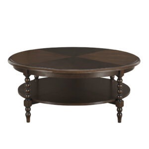 Round Coffee Table with Shelf