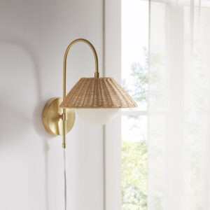 Rattan Weave Shade Wall Sconce