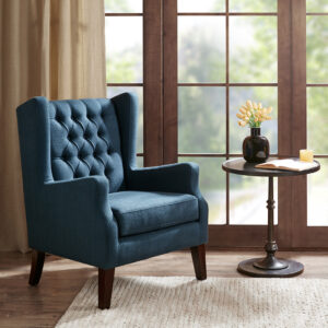 Button Tufted Wing Chair