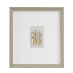 Off-White Natural Agate Double Mat Shadow Box Wall Decor