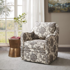 Wide Seat Swivel Arm Chair