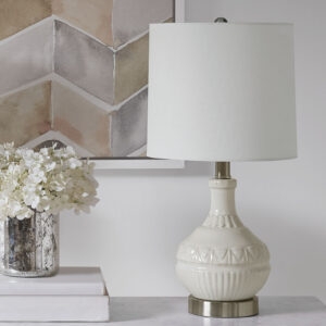 Embossed Boho Table Lamp