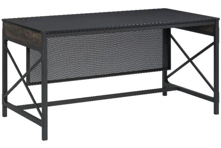 This 59" x 30" desk from the Foundry Road™ collection is a substantial commercial office desk with a textured