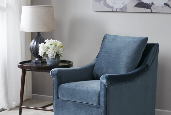 Upholstered Swivel Accent Chair