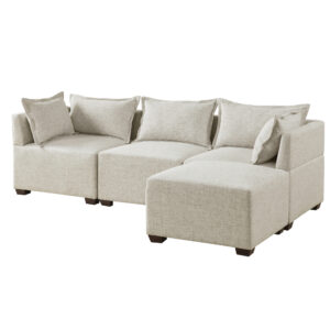 4-Piece Modular Sofa with Ottoman