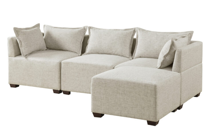 4-Piece Modular Sofa with Ottoman