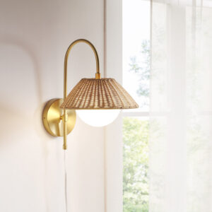 Rattan Weave Shade Wall Sconce