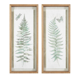 Fern 2-piece Framed Glass Wall Art Set