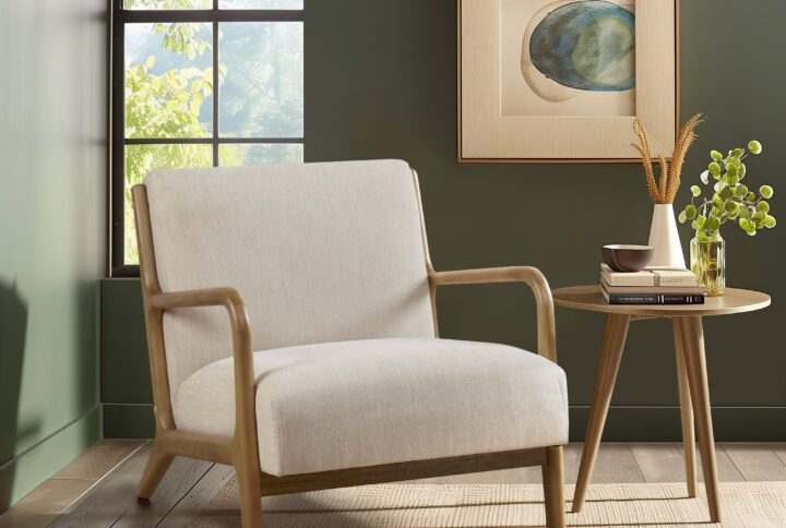 Novak Mid-Century Modern Accent Armchair