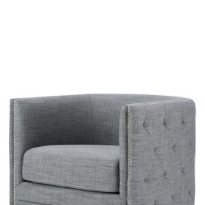 Tufted Barrel Swivel Chair