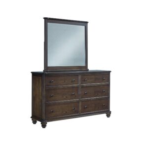 Includes mirror and mounting hardware6 drawers of storageAnti-Tip kit included