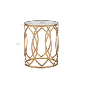 Metal Eyelet Accent Table