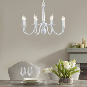 8-Light Traditional Metal Chandelier