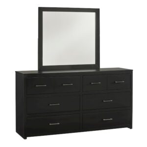 Warrior Drawer Dresser & Mirror In Ponderosa Pine