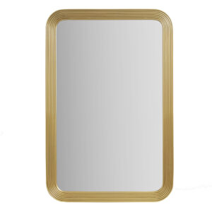 Rounded Rectangle Fluted Wall Mirror