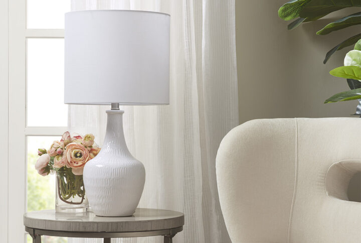 Textured Ceramic Table Lamp