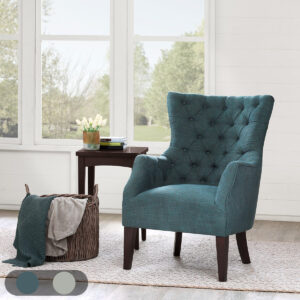 Button Tufted Wing Chair